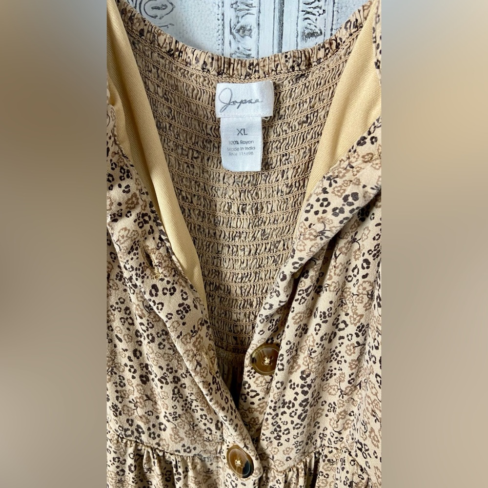 GUC Jopna Sz-XL Spaghetti Strap, Pocket, Floral, Dancing Dress- 10 Real Buttons - Picture 6 of 16